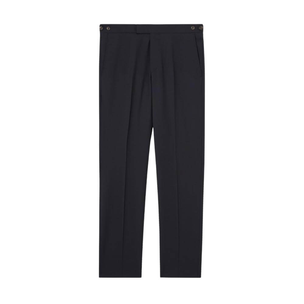 REISS Promise Wool-Blend Suit Trousers in Navy